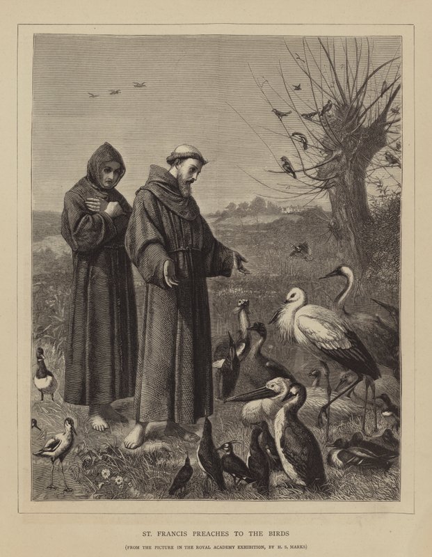 San Francisco predica a los pájaros de Henry Stacey Marks
