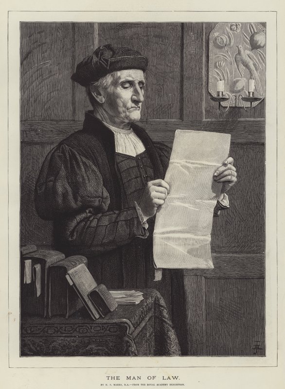 El hombre de leyes, de la Exposición de la Real Academia de Henry Stacey Marks