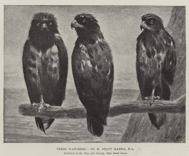 Tres vigilantes de Henry Stacey Marks