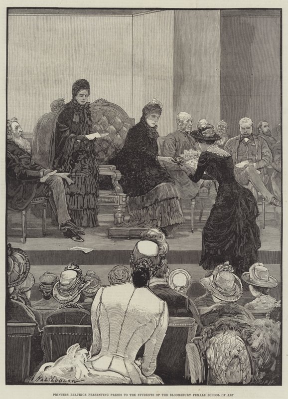 La Princesa Beatriz entregando Premios a los Estudiantes de la Escuela de Arte Femenina de Bloomsbury de Henry Stephen Ludlow