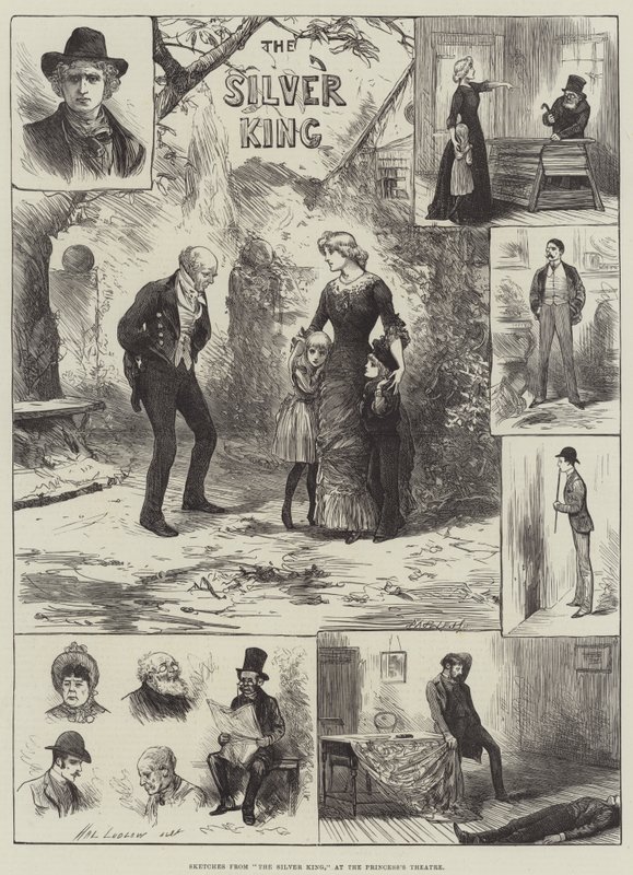 Bocetos de El Rey de Plata, en el Teatro de la Princesa de Henry Stephen Ludlow