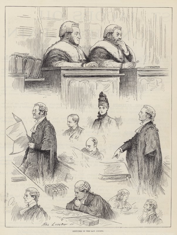 Bocetos en los tribunales de Henry Stephen Ludlow