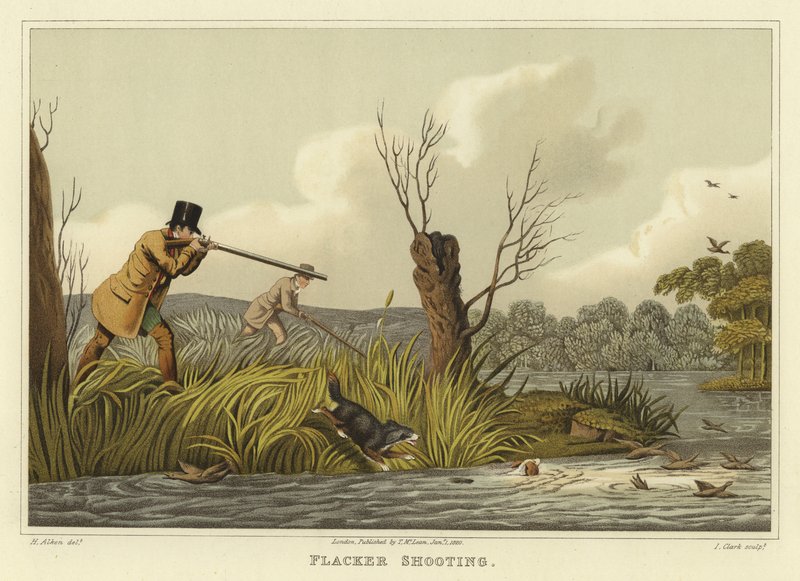 Disparo de bengalas de Henry Thomas Alken