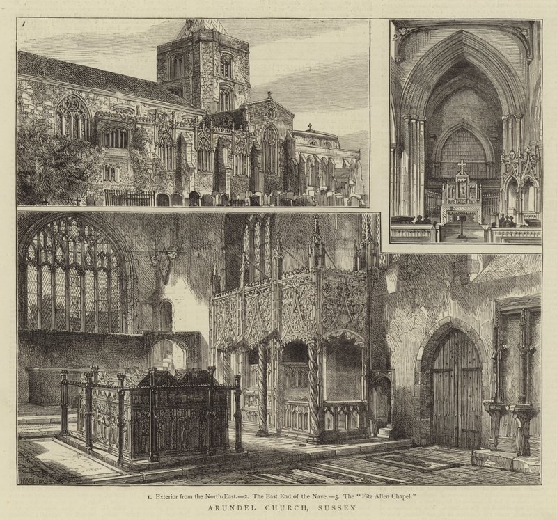 Iglesia de Arundel, Sussex de Henry William Brewer