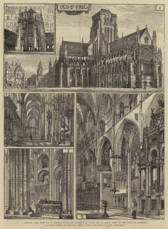La vieja catedral de San Pablo de Henry William Brewer