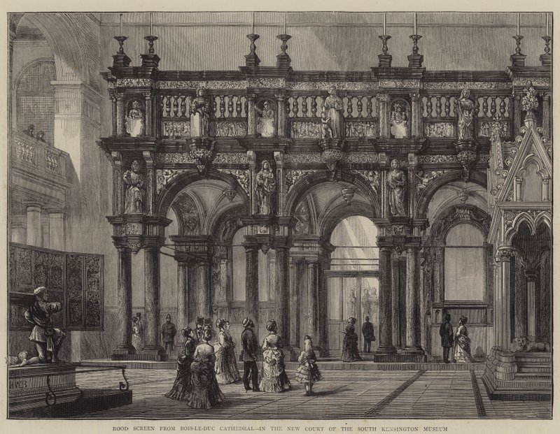 Pantalla del coro de Bois-le-Duc en el Nuevo Tribunal del Museo de Kensington de Henry William Brewer