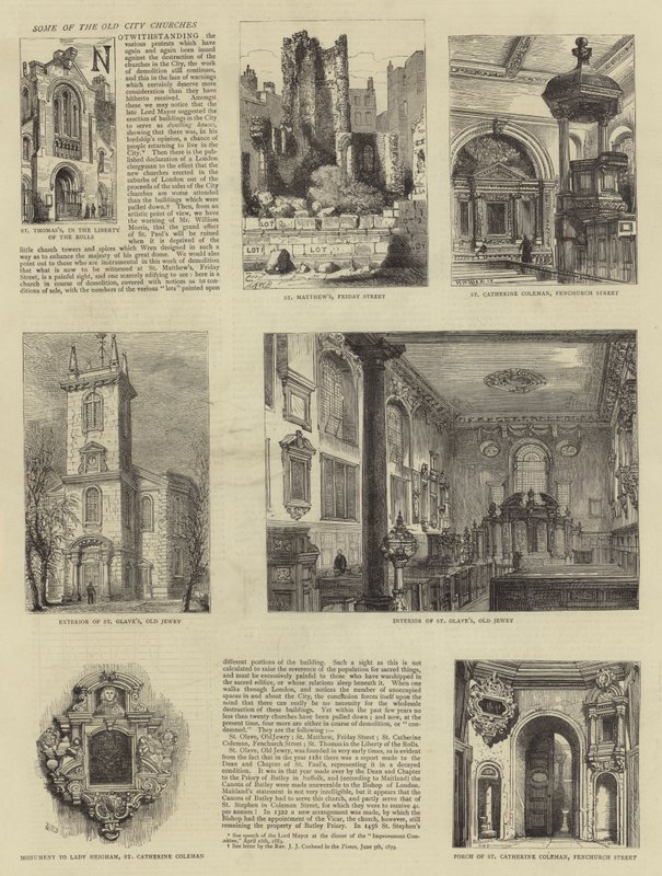 Algunas de las Viejas Iglesias de la Ciudad de Henry William Brewer