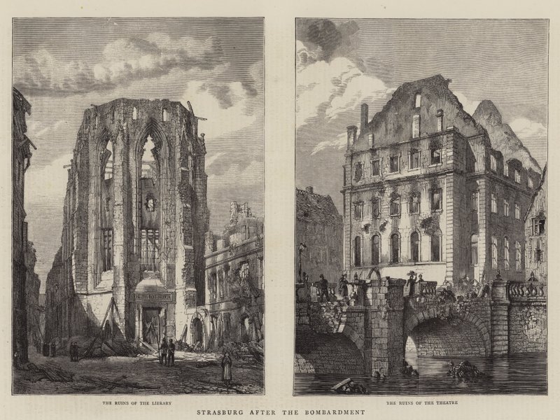 Estrasburgo después del bombardeo de Henry William Brewer