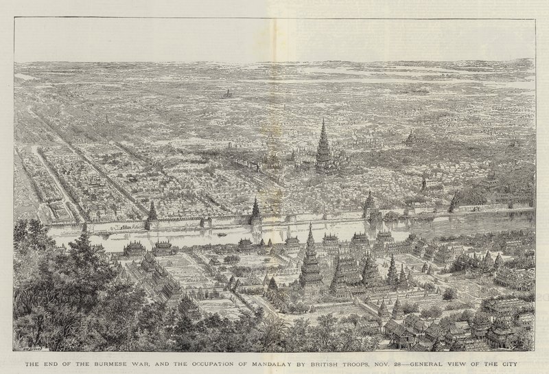 El Fin de la Guerra Birmana y la Ocupación de Mandalay por las Tropas Británicas, 28 de Noviembre, Vista General de la Ciudad de Henry William Brewer
