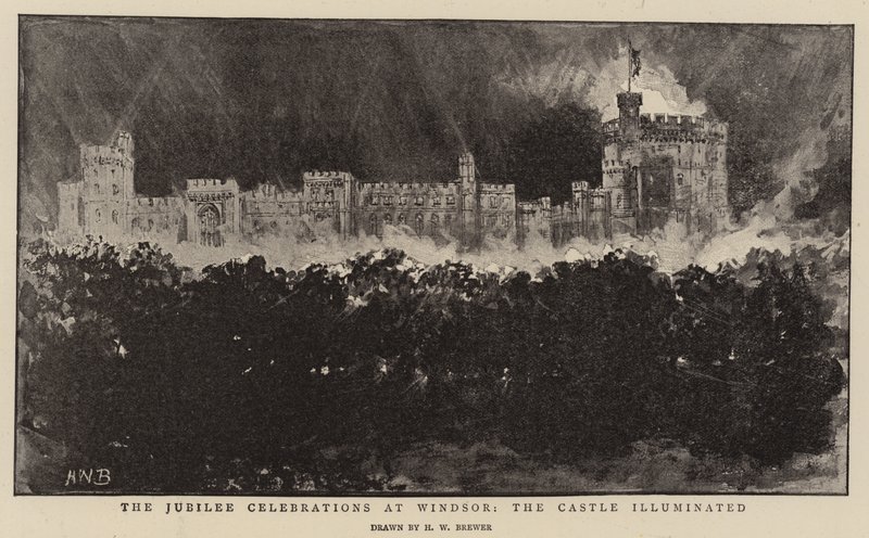 Las Celebraciones del Jubileo en Windsor, el Castillo Iluminado de Henry William Brewer