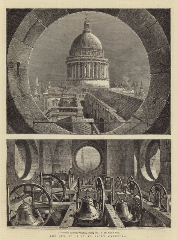 Las nuevas campanas en la Catedral de San Pablo de Henry William Brewer