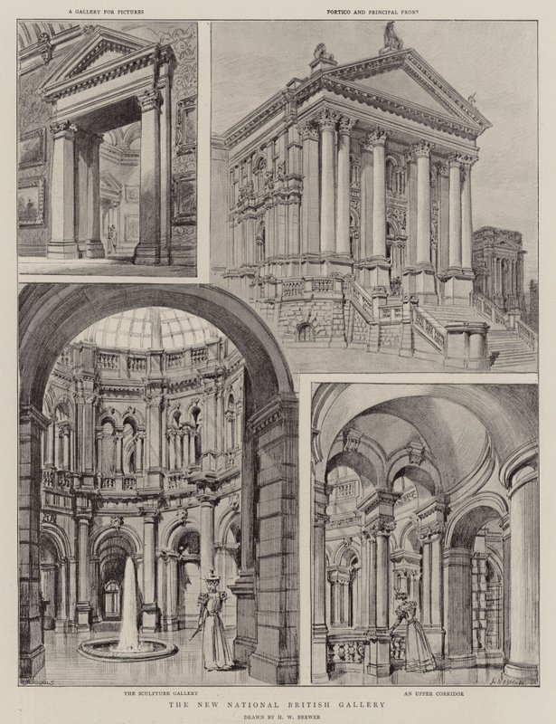 La Nueva Galería Nacional Británica de Henry William Brewer