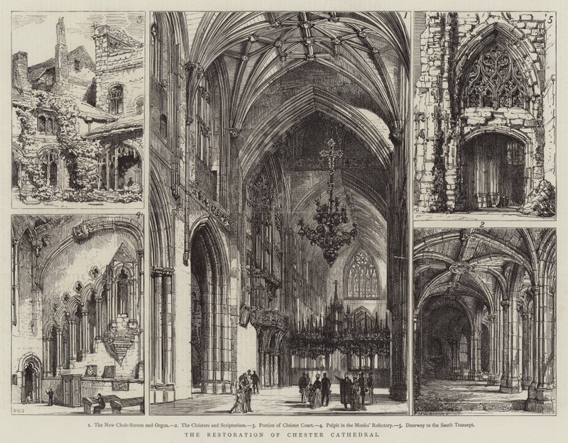 La restauración de la Catedral de Chester de Henry William Brewer