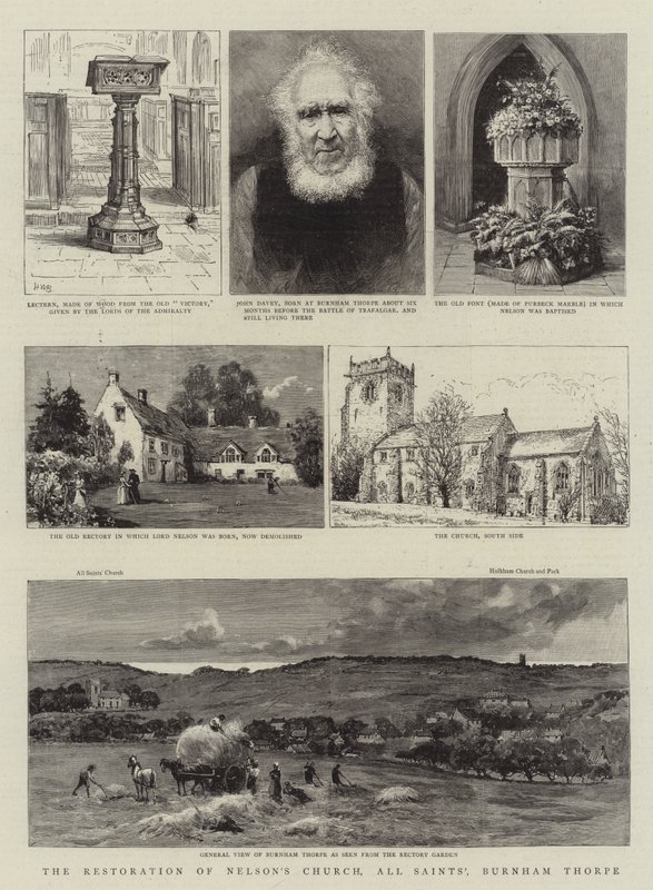 La restauración de la iglesia de Nelson, Todos los Santos, Burnham Thorpe de Henry William Brewer