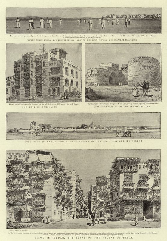 Vistas en Jeddah, la escena del reciente brote de Henry William Brewer