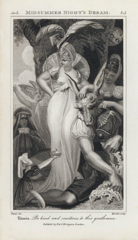 Ilustración para El sueño de una noche de verano de Shakespeare de Henry  Fuseli