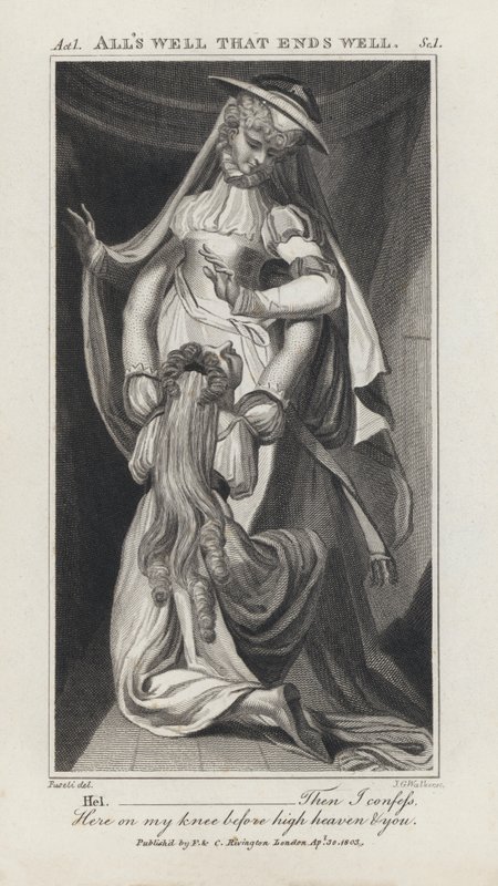 Ilustración para Todo Está Bien Si Termina Bien de Shakespeare de Henry  Fuseli