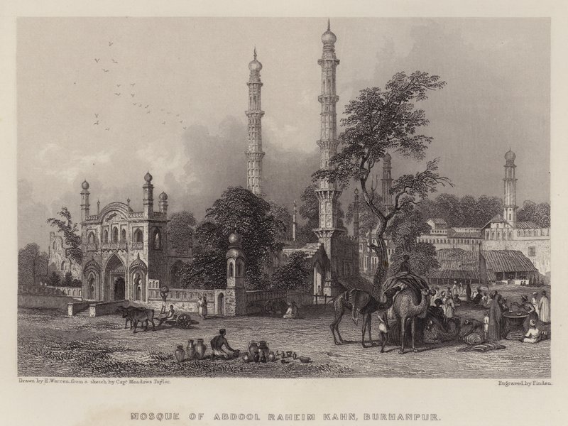 Mezquita de Abdool Raheim Kahn, Burhanpur de Henry (after) Warren