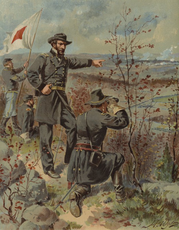 General Sherman en la Montaña Kenesaw, Georgia, Guerra Civil Americana, 4 de octubre de 1864 de Henry Alexander (after) Ogden