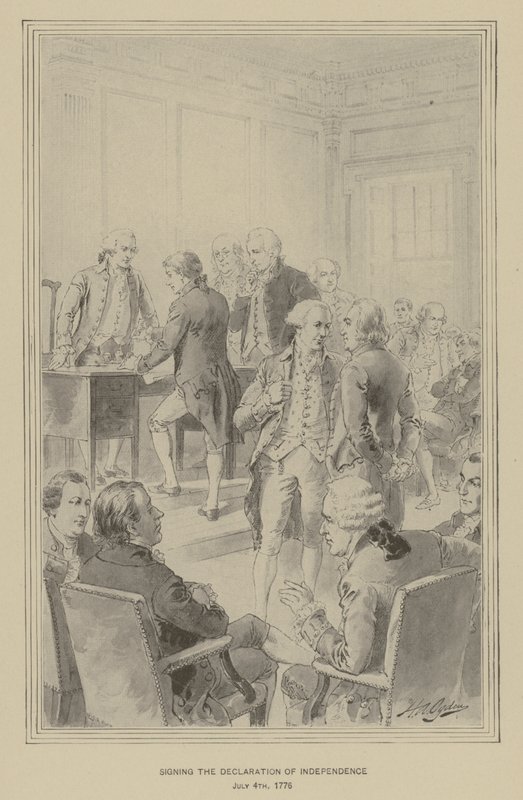 Firma de la Declaración de Independencia, 4 de julio de 1776 (litografía) de Henry Alexander (after) Ogden