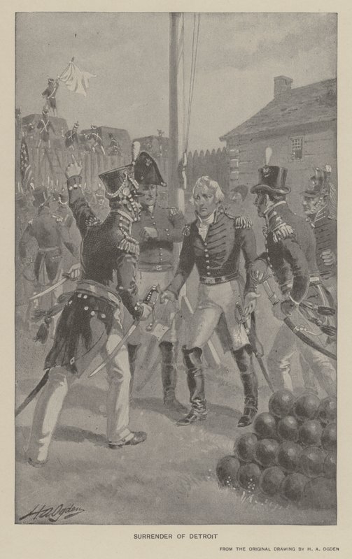 Rendición de Detroit (litografía) de Henry Alexander (after) Ogden
