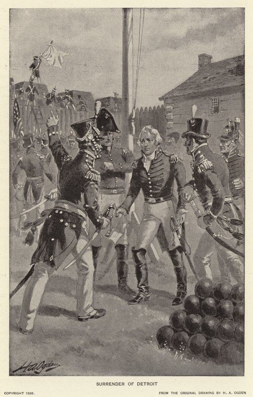 Rendición de Detroit (litografía) de Henry Alexander (after) Ogden