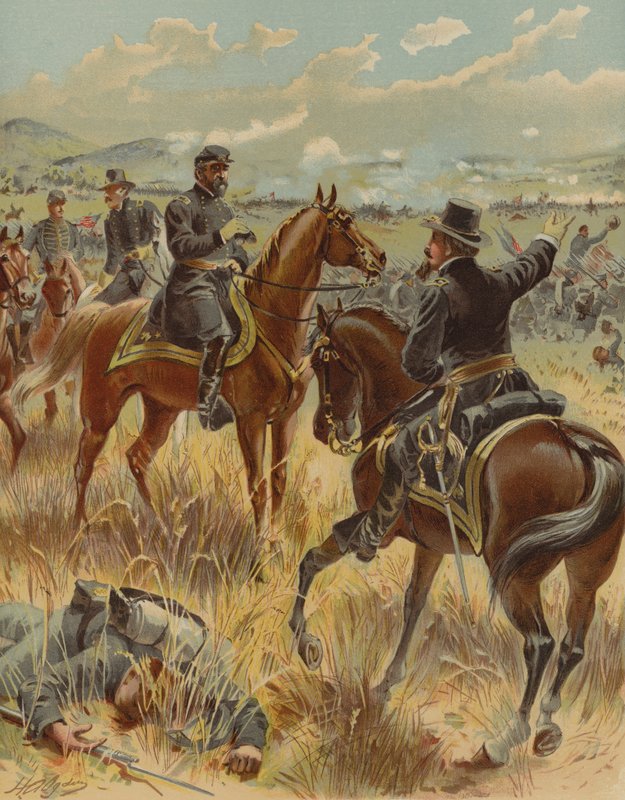 General Meade en la Batalla de Gettysburg, Pennsylvania, Guerra Civil Americana, 2 de julio de 1863 de Henry Alexander Ogden