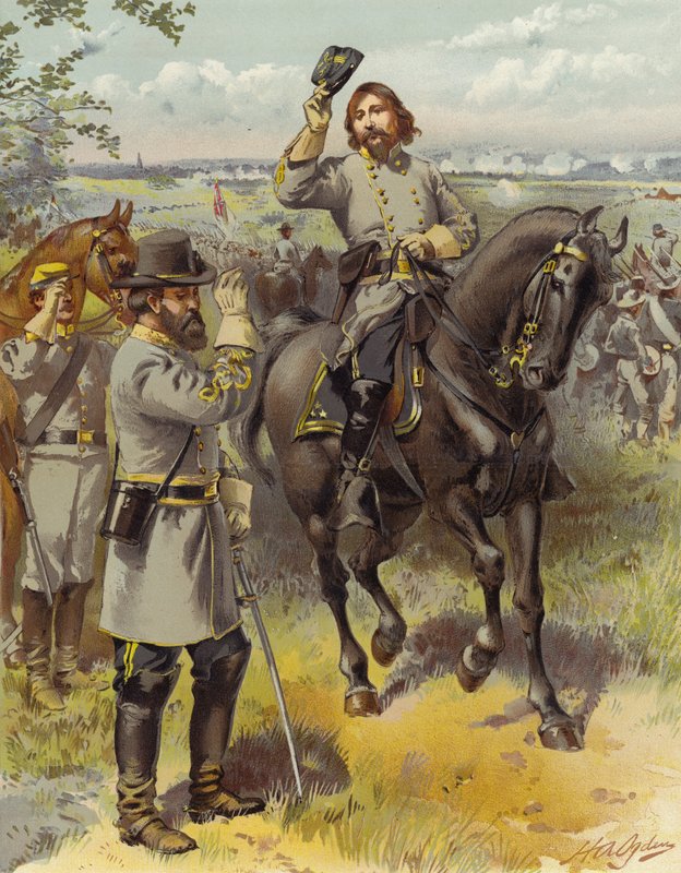 General Pickett recibiendo la orden de cargar del General Longstreet, Gettysburg; 3 de julio de 1863 de Henry Alexander Ogden