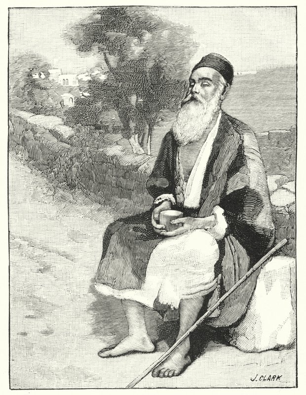 Un mendigo ciego cerca de Jerusalén de Henry Andrew Harper
