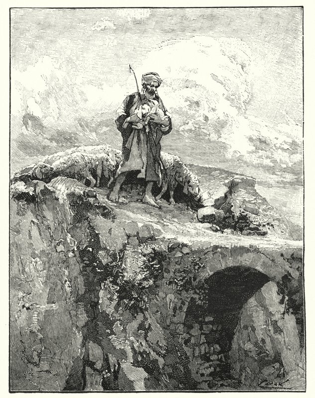 Puente sin parapeto sobre el Jordán de Henry Andrew Harper