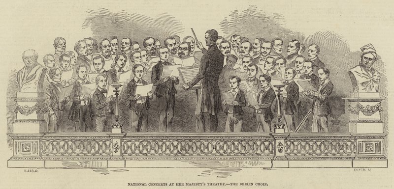 Conciertos Nacionales en el Teatro de Su Majestad, el Coro de Berlín de Henry Anelay