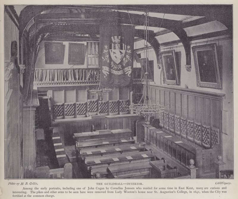 Interior del Guildhall, Canterbury, Kent de Henry Beauchamp Collis