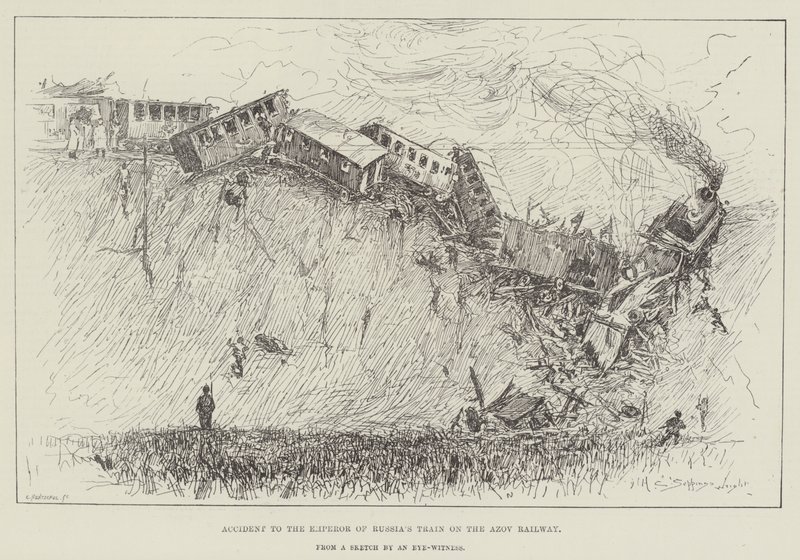 Accidente del Tren del Emperador de Rusia en el Ferrocarril de Azov de Henry Charles Seppings Wright