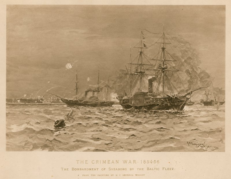 Bombardeo de Sveaborg por la Flota Báltica Británica, Guerra de Crimea de Henry Charles Seppings Wright
