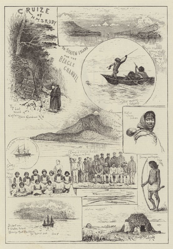 Crucero del HMS Ruby a Staten Island y el Canal Beagle de Henry Charles Seppings Wright