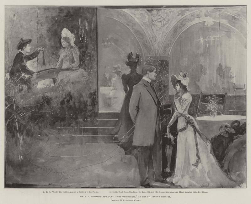 La Nueva Obra de Mr H V Esmond, The Wilderness, en el Teatro St James de Henry Charles Seppings Wright