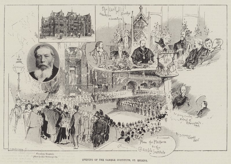 Inauguración del Instituto Gamble, St Helens de Henry Charles Seppings Wright