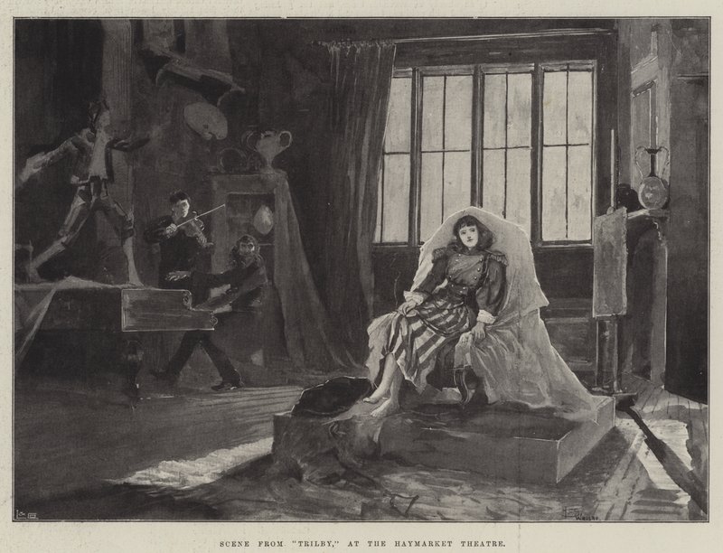 Escena de Trilby, en el Teatro Haymarket de Henry Charles Seppings Wright