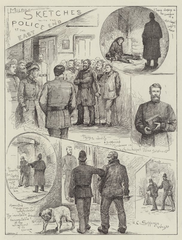 Bocetos con la Policía en el East End de Henry Charles Seppings Wright