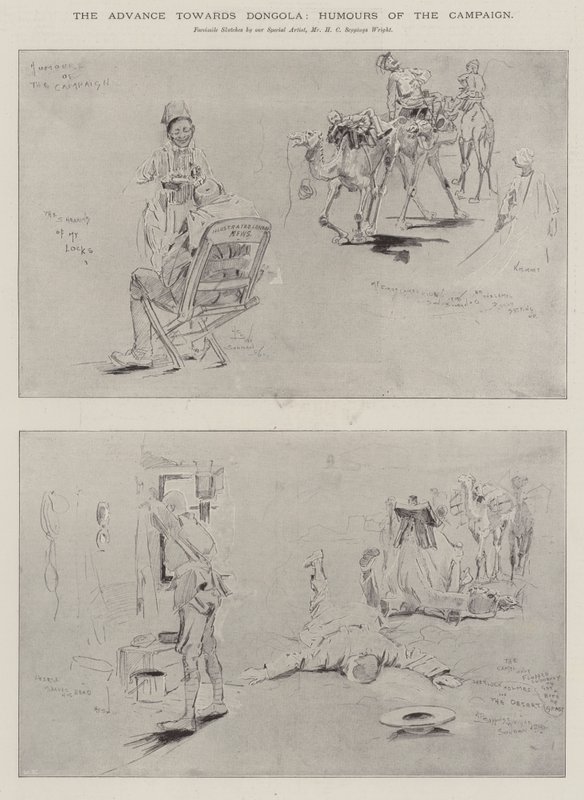 El avance hacia Dongola, humor de la campaña de Henry Charles Seppings Wright