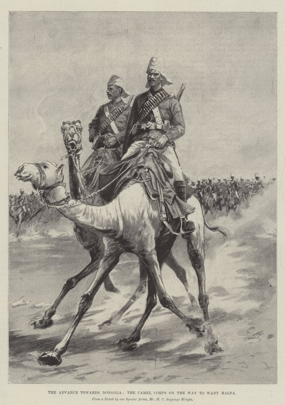 El avance hacia Dongola, el Cuerpo de Camellos en camino a Wady Halfa de Henry Charles Seppings Wright