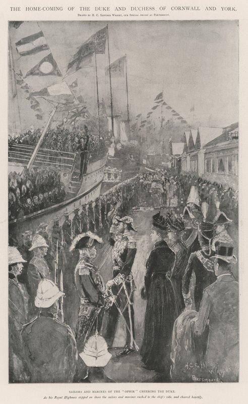 El regreso a casa del Duque y la Duquesa de Cornwall y York de Henry Charles Seppings Wright