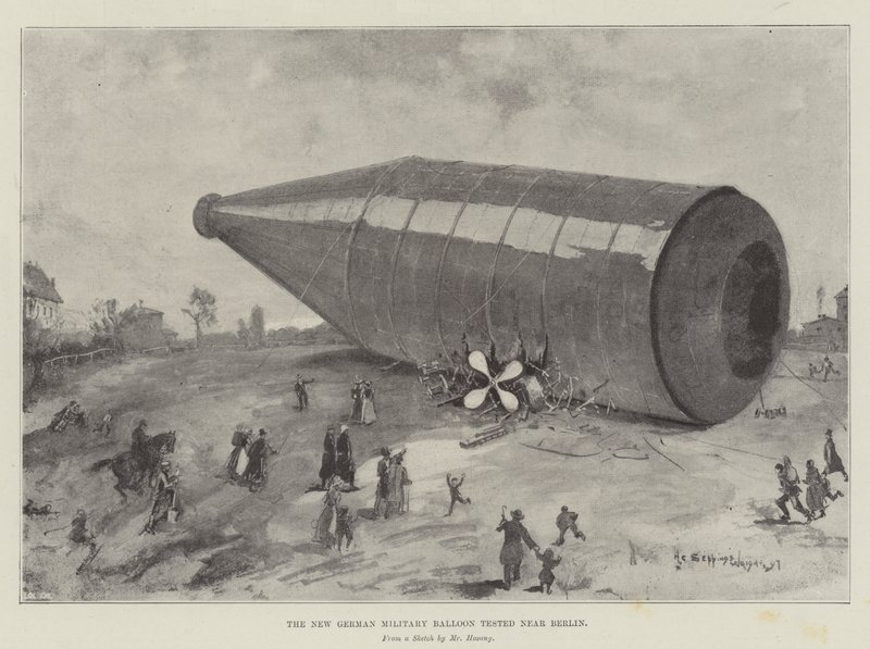 El Nuevo Globo Militar Alemán probado cerca de Berlín de Henry Charles Seppings Wright
