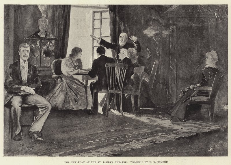 La nueva obra en el Teatro St James, Bogey, por H V Esmond de Henry Charles Seppings Wright