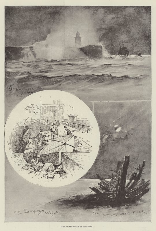 La reciente tormenta en Holyhead de Henry Charles Seppings Wright