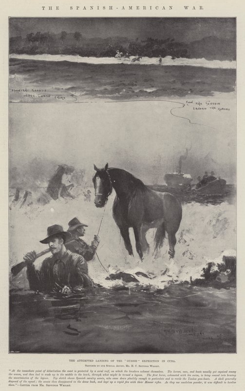 La guerra hispanoamericana, el intento de desembarco de la expedición Gussie en Cuba de Henry Charles Seppings Wright