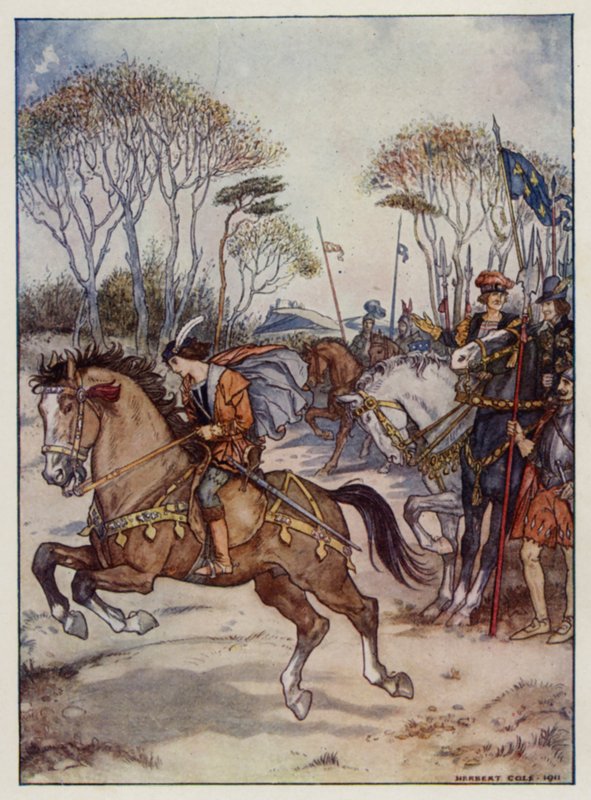 Una fina exhibición de equitación (litografia en color) de Henry Cole