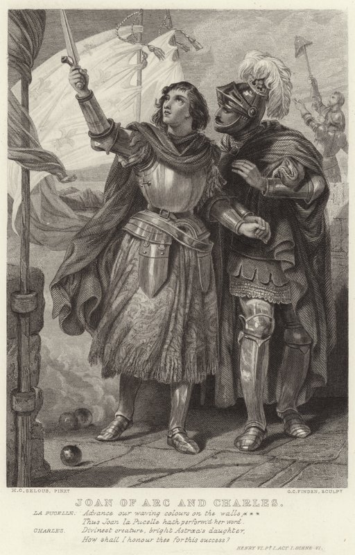 Juana de Arco y Carlos, Enrique VI, Pt I, Escena VI de Henry Courtney Selous