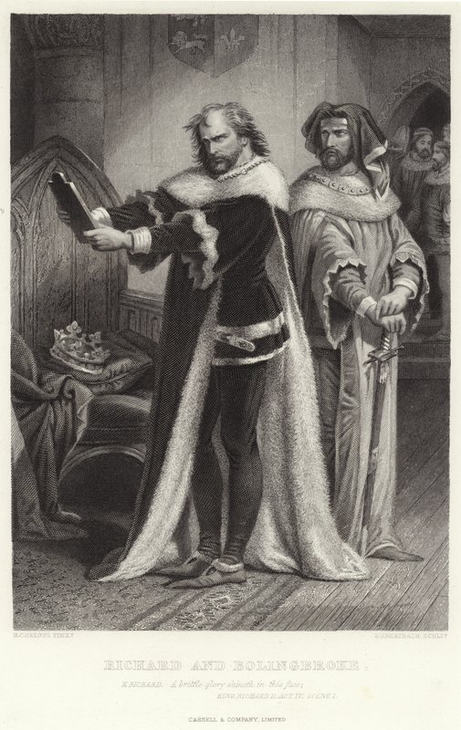 Ricardo y Bolingbroke, Rey Ricardo II, Acto IV, Escena I de Henry Courtney Selous