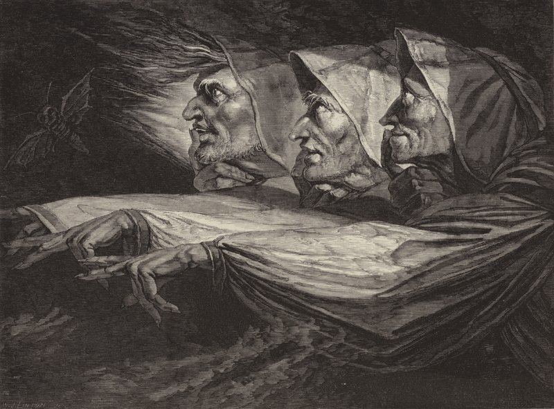 Las brujas en Macbeth de Johann Heinrich Füssli